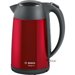 Bosch TWK3P424 elektrisk vannkoker 1.7 L 2400 W Grå, Rød