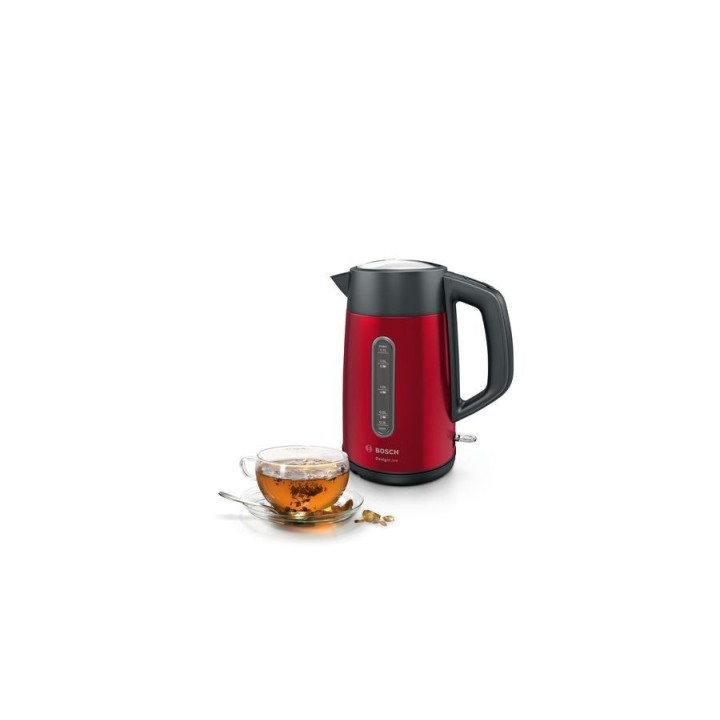 Bosch TWK4P434 electric kettle 1.7 L 2400 W Black, Red