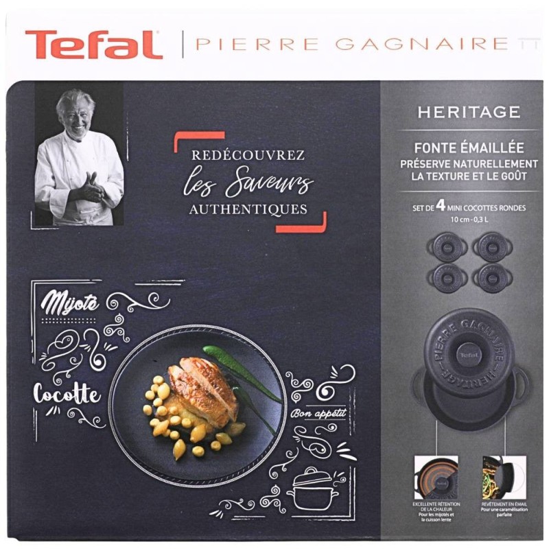 Tefal 352733 Pierre Gagnaire Heritage Kochtopf-Set 4delt
