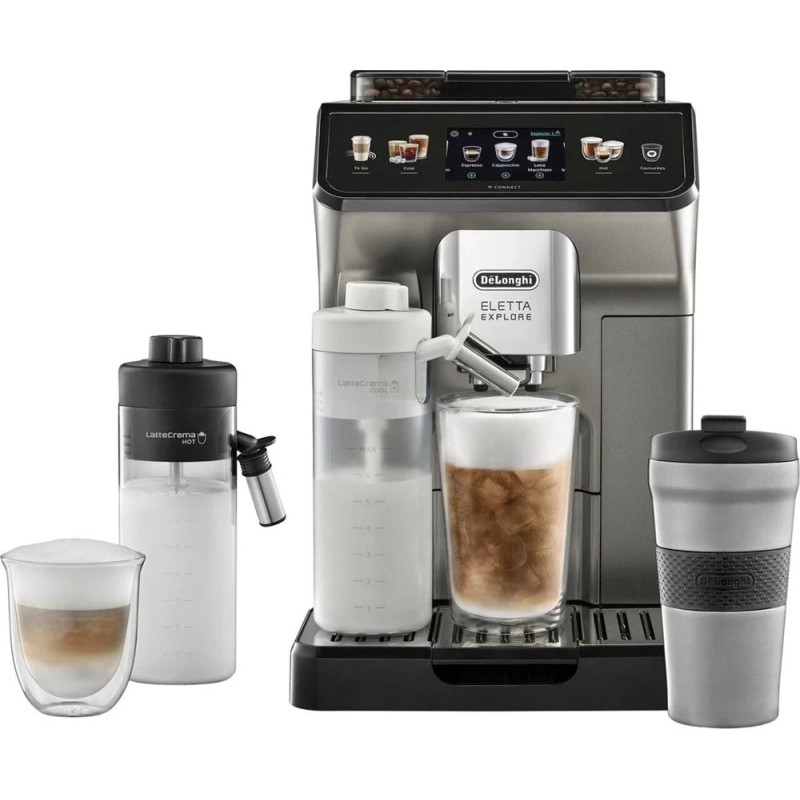 DeLonghi Eletta Explore ECAM450.86.T Sølv | Smart kaffemaskine