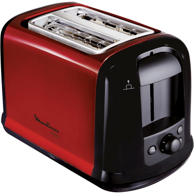 Moulinex LT261D 2 slice(s) 850 W Black, Red - Moulinex LT261D, 2