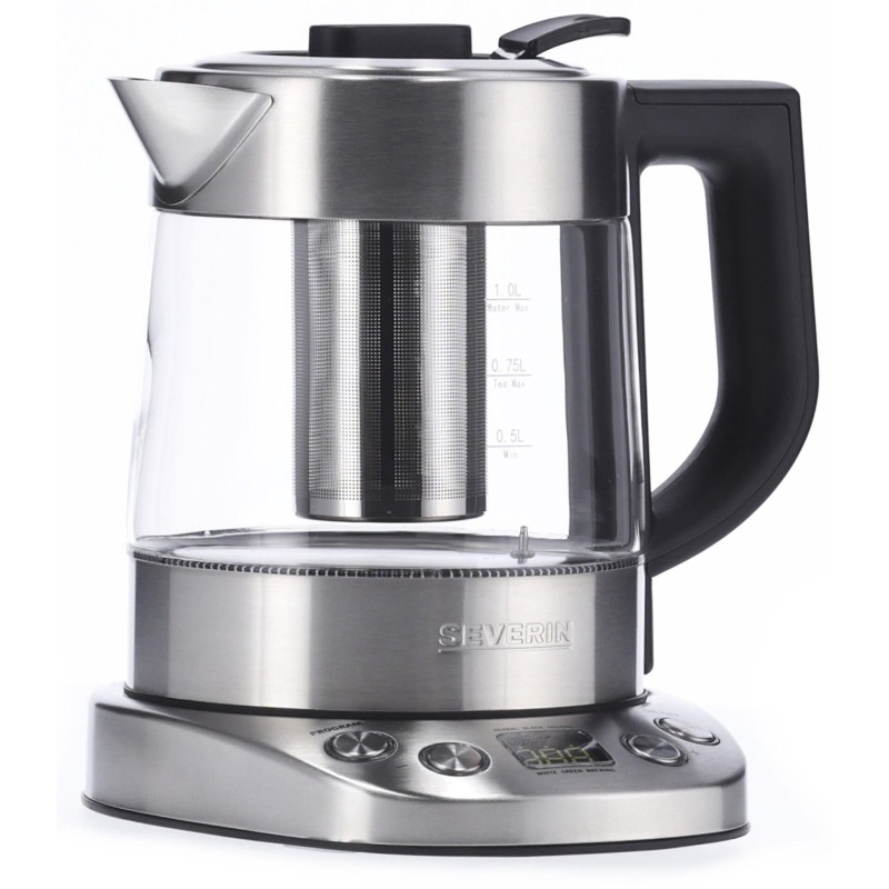 Severin WK 3473 electric kettle 1 L 2200 W Stainless steel,