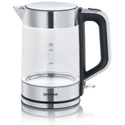 Severin WK 3420 Wasserkocher 1.7 L 2200 W Schwarz, Edelstahl,