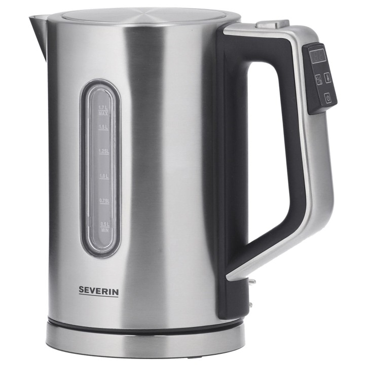 Severin 3418000 electric kettle 1.7 L 3000 W Black, Stainless steel -