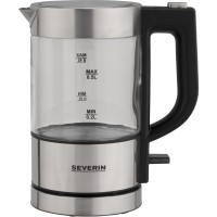 Severin WK 3472 Mini Glas Wasserkocher 0.5L 1100W BPA-frei Silber