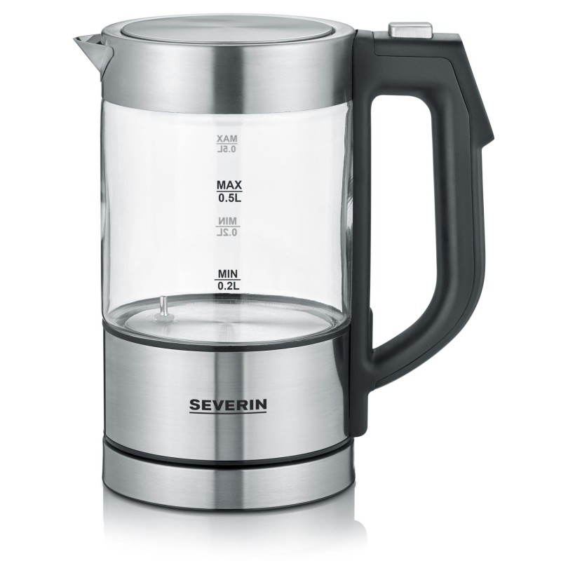Severin WK 3458 electric kettle 0.5 L 1100 W Black, Transparent -