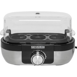 Severin EK 3163 3 egg(s) Black, Stainless steel, Transparent -