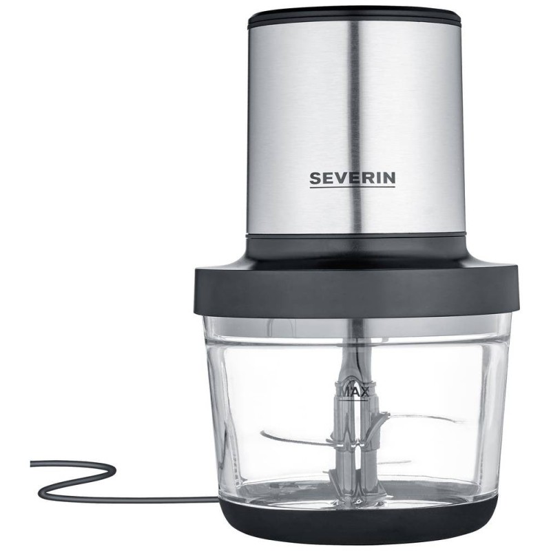 Severin KM 3867 hachoir électrique 1 L 400 W Noir, Argent,