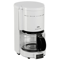 Cafetera automática Braun Aromaster KF 47 plus para 10 tazas-blanca