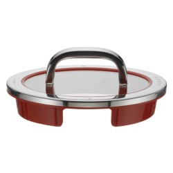 WMF 8900541245 kasserollelokk rund rød, rustfritt stål - WMF 8900541245,