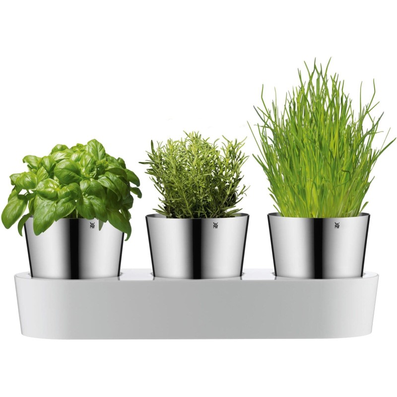 WMF 0641306040 Pot de plante d'intérieur autoportant en acier inoxydable