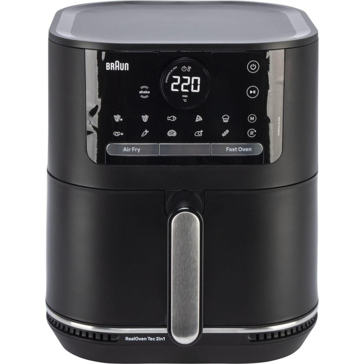 Braun HF5050 Single 6 L Stand-alone 2000 W Hot air fryer Black, Grey -