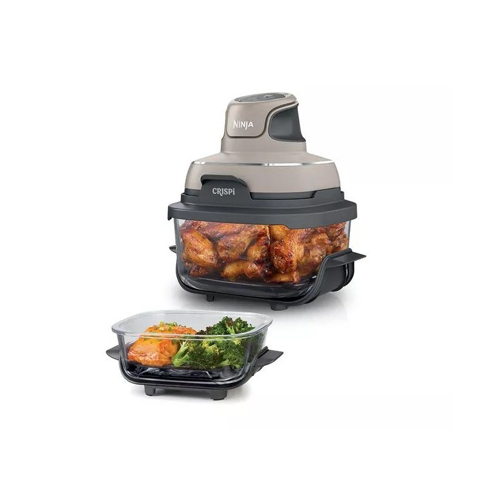 Ninja CRISPi 4-in-1 Portable Glass Air Fryer - Stone FN101UKST - Ninja Air Fryers