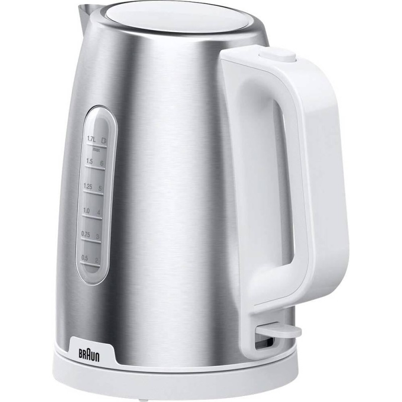 Braun WK 1500 GY Wasserkocher 1.7 L 2200 W Grau, Edelstahl -