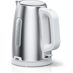 Braun WK 1500 electric kettle 1.7 L 2200 W Stainless steel, White -