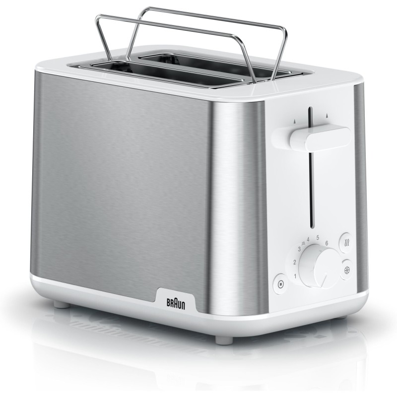 Braun HT 1510 8 2 tranche(s) 900 W Acier inoxydable, Blanc - Braun HT