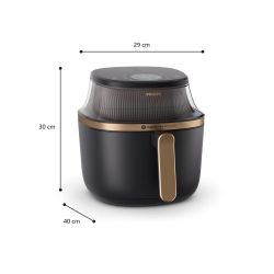 Philips-sarja 3000 NA322-00 Airfryer ikkunalla – musta, 4.2L