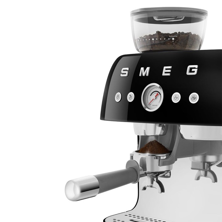 Smeg 50's Style EGF03BLUK Coffee Grinder Black | Retro Burr Grinder