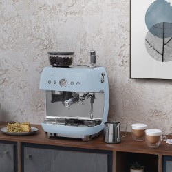 Smeg 50's Style EGF03PBUK Coffee Grinder Pastel Blue | Retro Burr Grinder