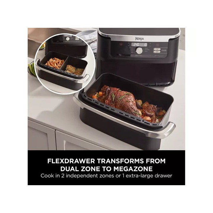 Buy NINJA Foodi FlexDrawer AF500UK 10.4L Dual Air Fryer - Black | Tiny Lux