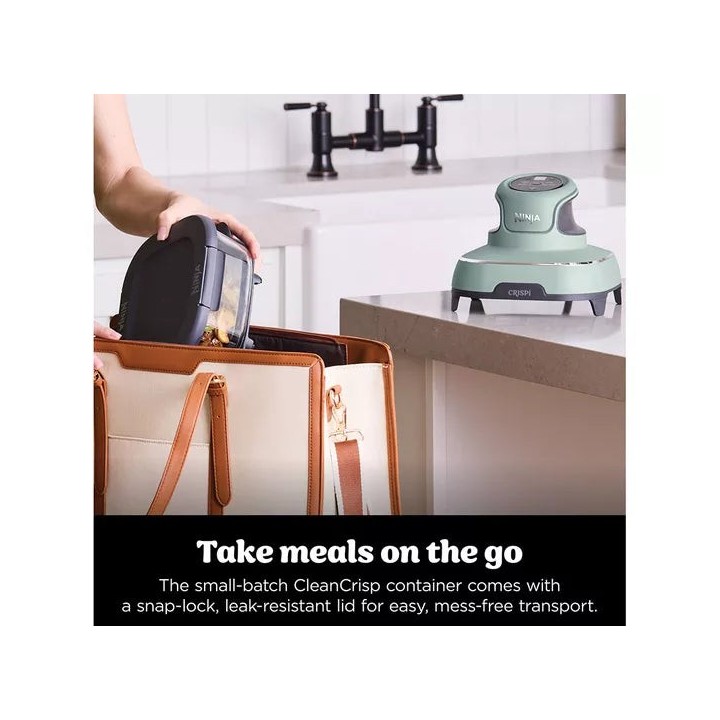 Ninja CRISPi 4-in-1 Portable Glass Air Fryer - Sage FN101UKSG - Ninja Air Fryers