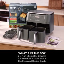 Ninja Dual Zone Air Fryer 7.6L, 6-i-1 | DZ300UK - Tiny Lux