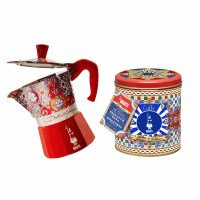Bialetti X Dolce&Gabbana Set Regalo Carretto Siciliano (Moka 3 Tazza e Caffè)