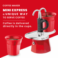Bialetti Mini Express 'R' Double Serve (2 Kopper & 2 Kop Kaffemaskine)