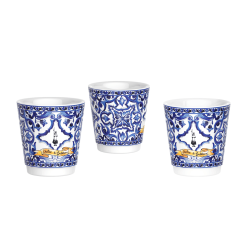 Bialetti X Dolce&Gabbana Blue Mediterranean Presentförpackning (3 kopp Moka och rör om set)