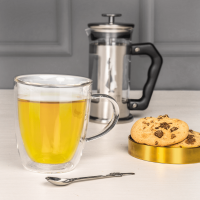 Capri dubbelväggiga glasmuggar (350ml - Set av 2)