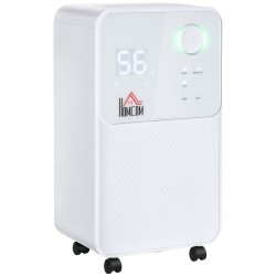 HOMCOM 12L/Deumidificatore da giorno | Silenzioso 38dB, 4 Modalità, Timer