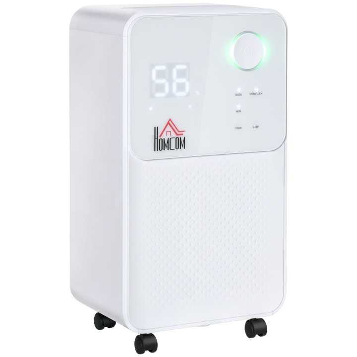 HOMCOM 12L/Day Dehumidifier | Quiet 38dB, 4 Modes, Timer