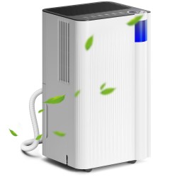 HOMCOM 12L/Day Dehumidifier with Filter | Quiet 38dB — White