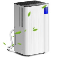 HOMCOM 12L/Deshumidificador de Día con Filtro | Silencioso 38dB — Blanco