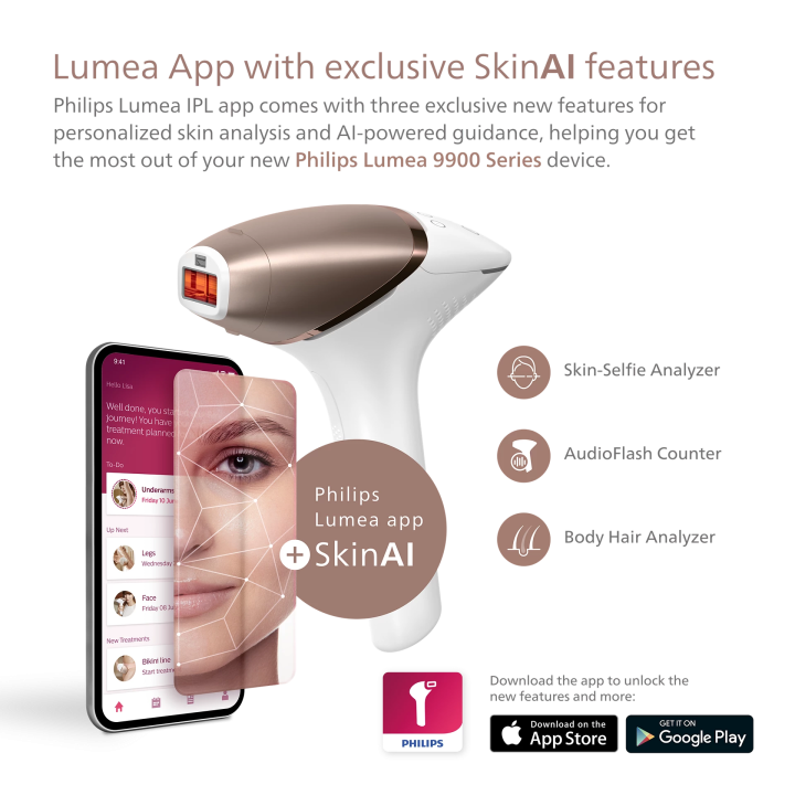 Philips Lumea IPL 9900 Series BRI951/03 SenseIQ — At-Home Hair Removal