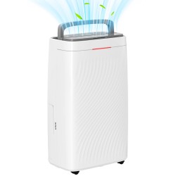 HOMCOM 16L/Deshumidificador de Día | Multimodo, Ruedas — Blanco