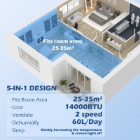 HOMCOM 14,000 BTU Smart WiFi Bærbar Aircondition