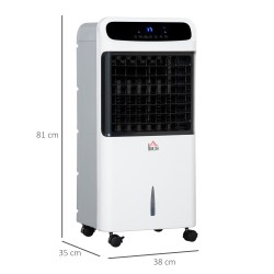 HOMCOM 12L Climatiseur mobile évaporatif