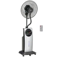HOMCOM 16 Zoll-Standventilator mit Wassernebelfunktion - Schwarz