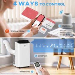HOMCOM 14,000 BTU Smart WiFi Portable Air Conditioner