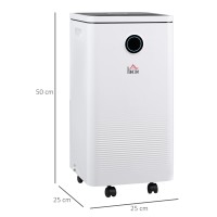 HOMCOM 10L/Day Smart Avfukter | WiFi App, 2.5L Tank