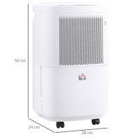 HOMCOM 10L/Dag Smart Avfukter | WiFi-app, Stille, 2.2L