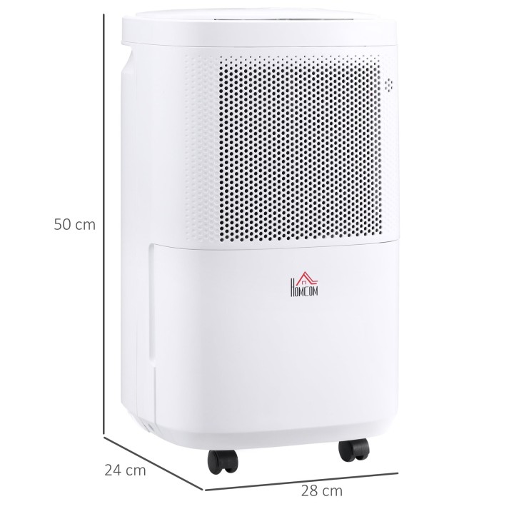 HOMCOM 10L/Day Smart Dehumidifier | WiFi App, Quiet, 2.2L