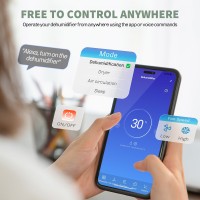 HOMCOM 10L/Day Smart Dehumidifier | WiFi App, 2.5L Tank
