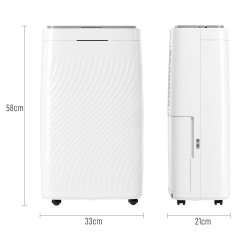 HOMCOM 16L/Deumidificatore Giornaliero | Multi-Modalità, Ruote — Bianco
