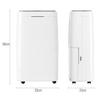 HOMCOM 16L/Deshumidificador de Día | Multimodo, Ruedas — Blanco