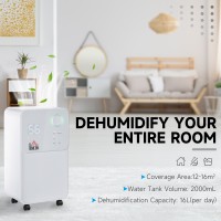 HOMCOM 12L/Day Dehumidifier | Quiet 38dB, 4 Modes, Timer