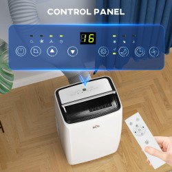 HOMCOM 14,000 Climatiseur mobile BTU, avec écran LED - Blanc