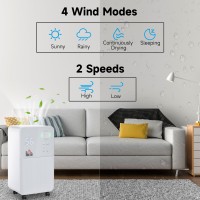 HOMCOM 12L/Deshumidificador de día | Silencioso 38dB, 4 Modos, Temporizador