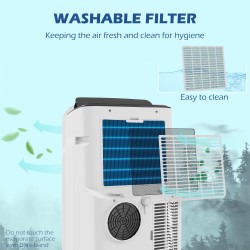HOMCOM 14,000 BTU Smart WiFi Bærbar Aircondition